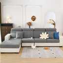 Sofa Covers Couch Covers for Sofa Pet Friendly Couch Cushion Covers Universal Sofa Covers Washable Stretch Slipcovers for Sectional Sofa (Texture Gray,Large Single Seat Cover)