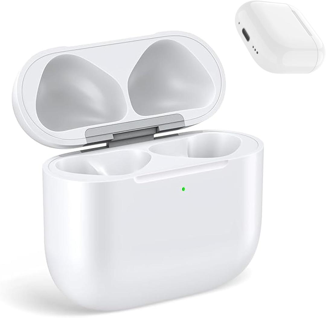 Wireless Charging Case Replacement Compatible with AirPods 4th Generation Charging, Air Pod 4th USB C Port Charging Case Only with Bluetooth Pairing Sync Button (No Airpod 4th) (‎for AirPod 4 USBC)