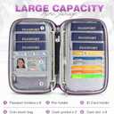 Passport Holder Family, Women Rfid Blocking Passport Wallet, Travel Essentials Premium Wallets, Waterproof Passport Holders Bag for Men Traveling, Travel Document Organizer Credit Cards Case