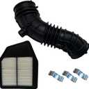Air Intake Hose Compatible with2008-2012 Honda Accord 2.4L L4 Replaces # 17228-R40-A00 696-052 | with 1 air filter