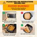 375Pcs Air Fryer Paper Liners, 8" Square Air Fryer Liners Disposable, Heavy-Duty Parchment Paper for 5-8 qt Airfryer, Non-Stick & Non-Leak Paper Liners for Oven Pan, Deep Fryer Parts & Accessories