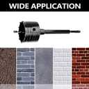 102mm / 4 inch Concrete Hole Saw with 220mm SDS Plus Connecting Rod, Brick Hole Saw for Concrete Cement Brick Wall Stone,Black (102mm (4 inch))