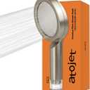 Premium Filtered Showerhead Crafted With Koreas Luxury Beauty Culture  Pure Carbon Filters for Softer Skin & Smoother Hair | Carbon Composite Filter | Single Showerhead (JNE300N-SNG-1) (Brushed Nickel)