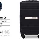Travelers Club 22" Richmond Spinner Carry-On Luggage, Black, 13.4" X 8.6" X 20"