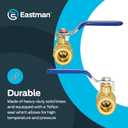Eastman 1/2 Inch Compression Heavy Duty Full Port Ball Valve, Brass Plumbing Fitting, 20096LF