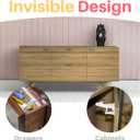 Inaya 16-Pack Cabinet Locks (Standard Length), Child Safety Latches - Baby Proofing Cabinets and Drawer Locks - 3M Adhesive - No Drilling & No Tools Required - Child Proof Your Home