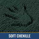 Arotive Bathroom Rugs 24x16, Extra Soft Absorbent Shaggy Chenille Bath Rugs, Machine Washable Rubber Backing Non-Slip Bath Mats for Bathroom Floor Tub and Shower Home Decor Accessories, Blackish Green