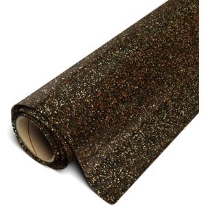 Siser Glitter HTV 11.8"x5yd Roll - Iron on Heat Transfer Vinyl (Black Gold) Siser Glitter HTV 11.8"x5yd Roll - Iron on Heat Transfer Vinyl (Black Gold)