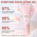 Purifying Exfoliating Gel, Facial Exfoliator Cleanser, Face Scrub, Natural Exfoliating Gel Purifying Cream, Gentle for Face Body, Deep Cleansing for All Skin (2PCS)