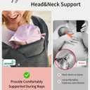 GROWNSY Baby Carrier Newborn to Toddler, Cozy Baby Wraps Carrier, Ergonomic Baby Carrier with Head Support, Deep Grey