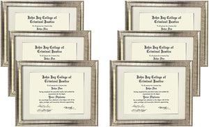 6-Pack Executive Picture Frames, 8.5"x11" (Various Colors)