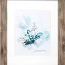 KAIWIN 100% Solid Wood Brown 11x14 Picture Frame 1 Pack Display Picture 8x10 with Mat, HD Glass Inside, Rustic Wooden Photo Frames for Wall Mounting