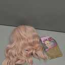 Short Bob Wigs with Bangs for Women Loose Wavy Wig Curly Wavy Shoulder Length Bob Synthetic Cosplay Wig for Girl Colorful Costume Wigs (Peach Fuzz)