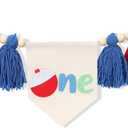 Big One High Chair Banner - 1st Birthday Fishing Decor