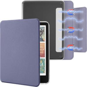 Detachable Magnetic Case for 6.8" Kindle Paperwhite (11th Generation-2021) and Kindle Paperwhite Signature Edition, Slim PU Shell Cover Case with Auto Wake/Sleep, Lavender Purple