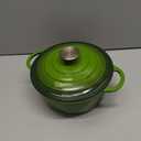 3 Quart Dutch Oven Enameled Cast Iron with Lid - Big Dual Handles - Oven Safe up to 500F - Classic Round Pot for Versatile Cooking Green