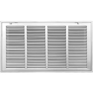 Return Air Filter Grille for 24x12 Duct Opening, Steel Return Air Grille with Removable Door for 1-Inch Filters, HVAC Vent Cover Grill for Sidewall/Ceiling, Outer Dimensions: 26 5/8"Wx14 5/8"H