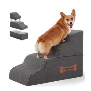 Nord Jager Dog Stairs 4-Tier, Grey, 26"L x 19"H x 16"W