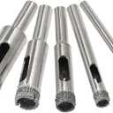 5pcs Diamond Drill Bits for Glass, Marble, Ceramic, Granite, 5/32" to 1/2"