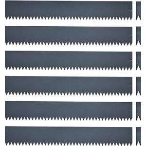 Landscape Edging Kit, Galvanized Steel Edging Landscape Lawn Edging Powder for Lawn Yard, Coated Bendable Metal Strips, No-Dig Hammer-in Edging Border w/Clips (6 INCH 6 PCS, Navy Blue)