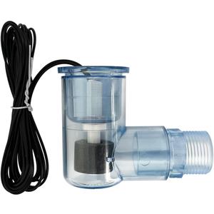 SS2 Condensate Float Switch Clear PVC Overflow Safety Level Sensor for HVAC Drain Pan with 3/4 Adaptor