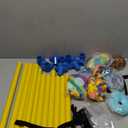 Dewonch Puppy Play Gym with 8 Hanging Toys, Small Dogs Indoor Jungle Gym, PVC Frame with Bungee Straps Enrichment Activity Center