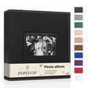 Popotop Photo Album 4x6 300 Pockets with Leather Hardcover Cover, Small Photo Album Holder Book with 50Pcs Pages for Family Travel Wedding Baby Gifts