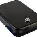 Lockdown Handgun Vault with All Steel Construction, TSA Approval and California DOJ Certification for Secure Storage of Pistols, Revolvers, Small Valuables (Compact)