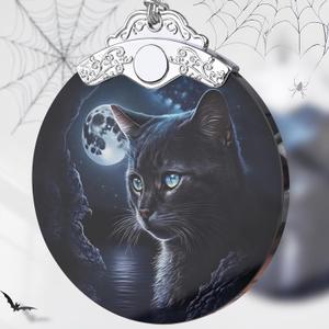 Stained Glass Suncatcher Ornament - Black Cat Christmas Decorations - Christmas Ornament - Christmas Tree Ornaments - Holiday Present Ideas - Gift Exchange