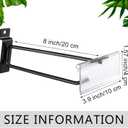 Oudain 8 Inch Slatwall Hooks with Label Holder, 100 Pcs