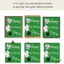 2 x LARTSFRO St Patricks Day Decorations Wall Art Prints, Green Lucky and Blessed Poster for Room Aesthetic Prints for Nursery Baby Kids Living Room Bedroom, Spring Gifts 10x8 Inch Set of 4 Unframed