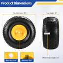 2 Pcs 20x10.00-8 Tubeless Lawn Mower Tire and Wheel, 20x10-8 Air-Filled Rear Tire and Rim Assembly for Riding Mowers, Lawn Tractors, Garden Tractors, 3/4" Bore, 3/16" Keyway, 3.5" Offset Hub, 4 Ply