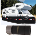 RV Skirting for Winter, Heavy Duty Travel Trailer Skirt with Lock Cable, Windproof, Waterproof & UV Resistant Camper Skirt for Large 5th Wheel & Small Class A RV(92x2.6 ft)