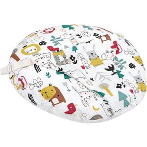 Baby Reflux Pillow, Hands Frees Nursing Pillows for Breastfeedingwith Removable Cotton Cover, Machine Washable (Animal Park)