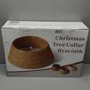 36 In Large Christmas Tree Collar - Woven Hyacinth Tree Collars for Artificial Trees - Rattan Rustic Farmhouse Basket for Tree Base Cover with Cord Cut-Out for 7.5ft 9ft 10ft Tree (Brown)