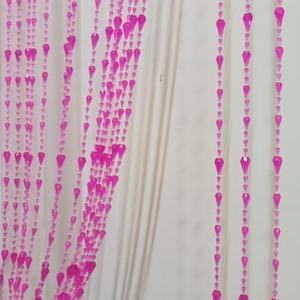 Beaded Curtain Doorways Acrylic Hanging Door Beads String Curtains Tassel Room Divider Screen Decor for Doorway Window Living Room Wedding (042 Rose red, 39 inch x 78.7 inch)