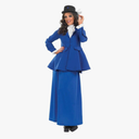 fun shack English Nanny Costume for Women, Adult Mary Poppins Book Character Outfit, Classic Nanny Dress M
