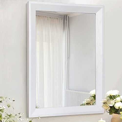 AAZZKANG Rectangular Wall Mirror Decorative Wood Framed Mirrors for Farmhouse Bedroom Bathroom Living Room Entryway Hanging Home Decor Small