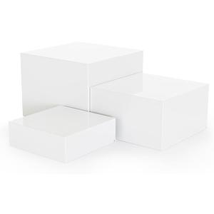 NEETBU Metal Display Stands for Buffet Table - Black & White Cake Risers, Cupcake Stand for Wedding, Party, Catering Supplies, Elegant Food Risers for Display 6 Pcs