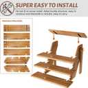 Wooden Cupcake Stand for 24 Cupcakes, 4 Tier Cupcake Display Stand Rustic Tiered Display Stand Dessert Table Display Set Cupcake Stand for Baby Shower Decorations Birthday Party Supplies Perfume Display(Pine Wood 2Pcs)