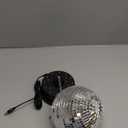 Disco Ball with Motor and Light, 4 Colors Light with 18 LED Beads, 5/8/10/15 RPM Rotating Motor with 6" Mirror Ball Remote for 70s 80s DJ Club, Wedding, Birthday, Party Essential