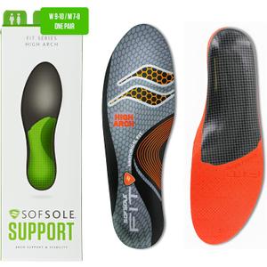 Sof Sole Insoles Unisex FIT Support Full-Length Foam Shoe Insert (Women's 7-8/Men's 5-6)