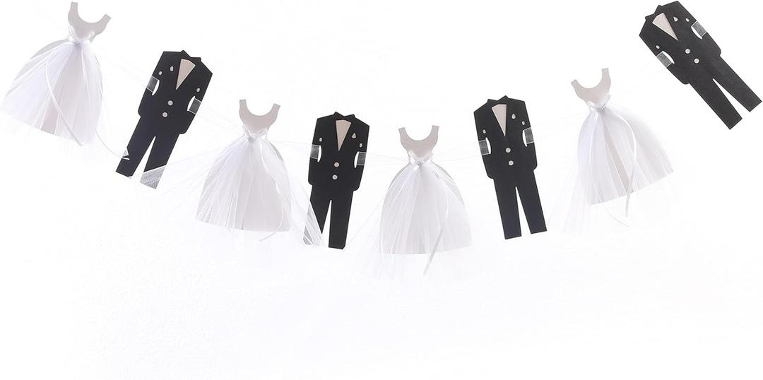 Bridal Shower Decoration Wedding Banners - Core Decorations for the Bride and Groom, Engagement Party Table Decorations, Wedding Dress Selection, Bridal Shower Decorations.Bride to Be Chair Banner