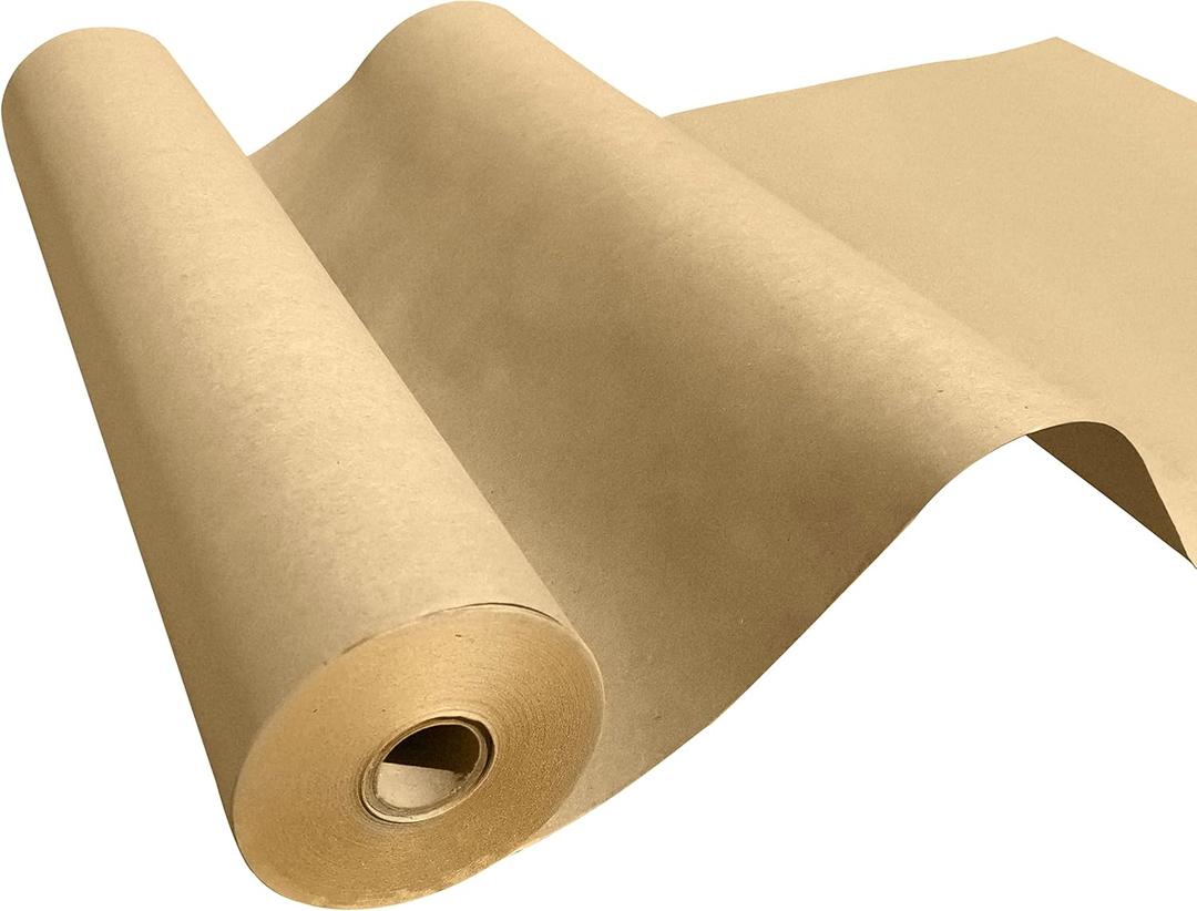 NY Paper Mill Brown Kraft Paper 17.50" x 2400" (200 feet) Jumbo Roll, Ideal for Gift Wrapping, Art & Craft, Postal, Packing, Shipping, Floor Covering, Parcel, Table Runner, 100% Recycled Made in USA (1 Count (Pack of 1))