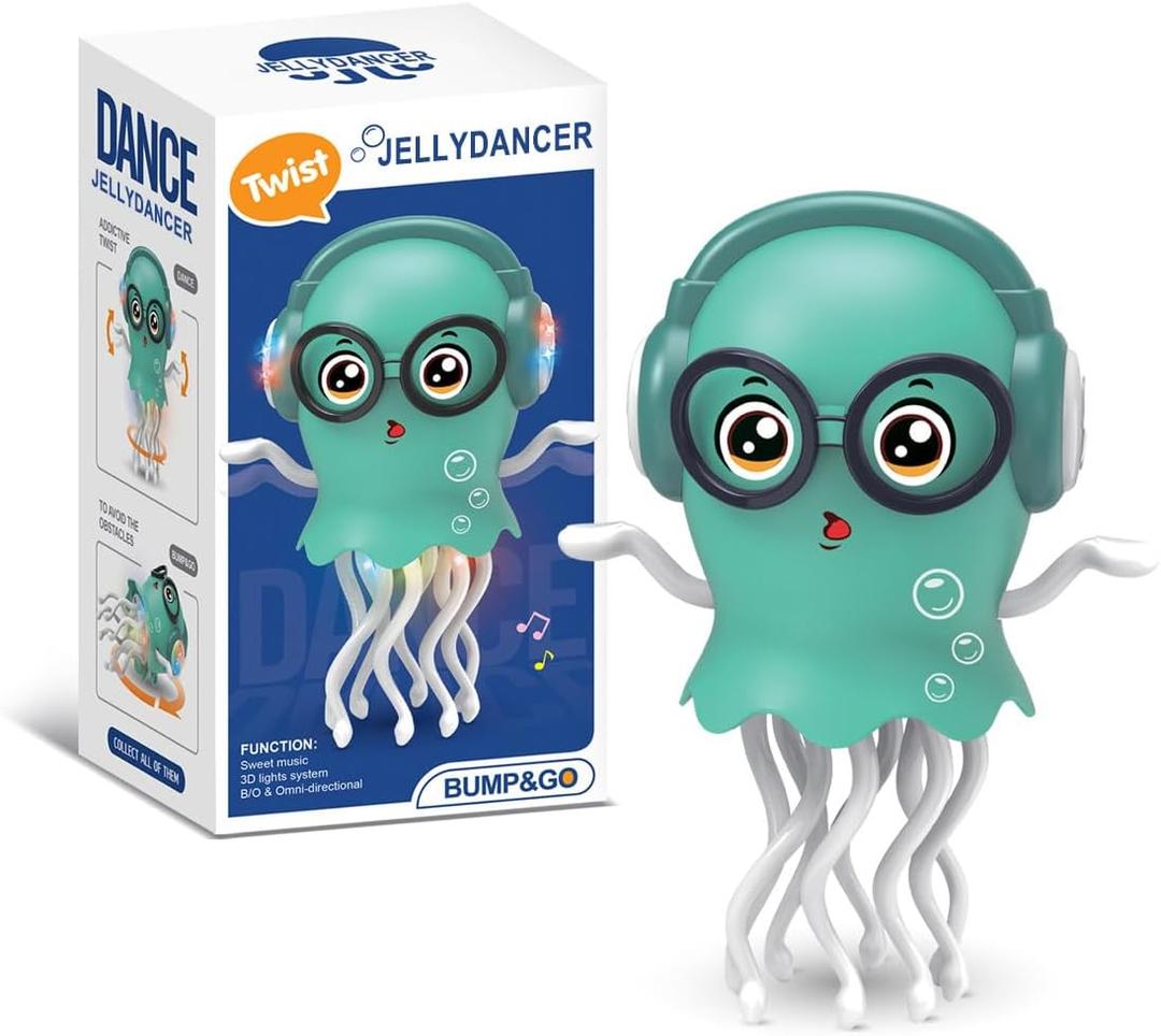 Dancing Jellydancer Baby Toy, Crawling Infant Tummy Time Toy,Dancing Loud Music Crawling Walking Toys for 3 4 5 6 7 8 Year Old Kids Boy Girl Birthday Gifts, Interactive Relax Fidget Gifts