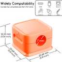 2 x Magnetic Cord Organizer Holder, 6 Pack Desk Cable Clips Management, Hide Phone Charging Cable Keeper, Strong Adhesive Wire Charger Holder for Nightstand, Kitchen Appliances, Office Supplies (Orange)