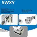 23mm Shower Door Roller 6Pcs Shower Door Rollers Replacement with Anti Collision Block and Screws for 4-6mm Glass Door