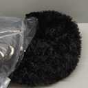 Black Dog Bed for Small Dogs Washble Calming 23 Inch Fluffy Plush Black Dog Bed Round Donut Machine Washable Small Pet Bed (23SmallPack of 1)