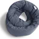 Huzi Infinity Pillow - Travel Neck Pillow - Versatile Soft 360 Support Scarf - Machine Washable - Home Travel Flight Road Trips Airplane Sleeping (Midnight Grey)