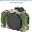 Pocoukate Case for Canon EOS R100 Camera, Soft Silicone Protective Cover Skin with EOS R100 Screen Protector Accessories for EOS R100 Mirrorless Camera Silicone Case - Camouflage